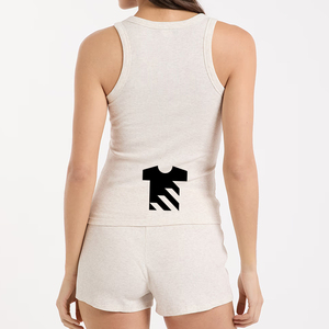 Women Clothing Manufacturer Wholesale Ribbed Women Tank Top High Quality Custom Logo Woven Label Fitted Elastic Cotton Tank Top - Product Image 4