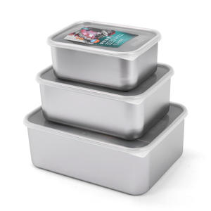 Caja refrigeradora aislada de acero inoxidable, contenedor rectangular para almacenamiento de frutas, portátil para viajes de picnic, 1-2 personas - Product Image 3