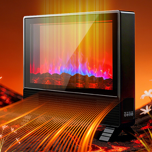 Chauffage électrique à convection d'intérieur avec flamme artificielle, télécommande et option Wi-Fi - Product Image 3