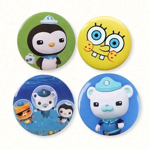 Badge bouton personnalisé en forme ronde avec logo imprimé, en fer blanc, magnétique, sans nickel, avec épingle de sécurité - Product Image 2