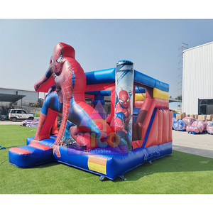 Custom Superhero Inflatable Bouncy House with Built-in Slide Outdoor Bouncing Castle Inflatable Bouncy Caste Slide Combo - Product Image 1