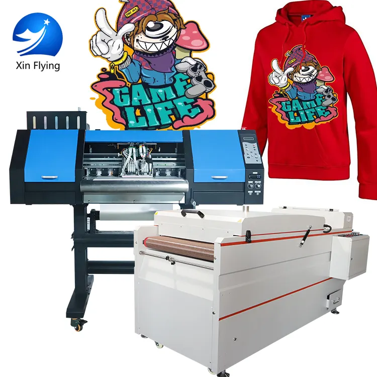 Impresión de película I3200, 60cm, DTF, 4 cabezales de impresión, agitador, impresión Digital para camiseta, depósito del 10%