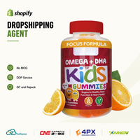 Produits de dropshipping gagnants pour le commerce électronique, fournisseurs de compléments alimentaires, vente en gros de gommes DHA pour enfants, étiquette personnalisée privée, produits sains