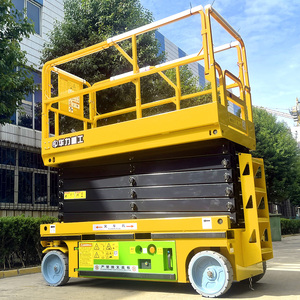 Miễn phí vận chuyển mới điện thủy lực Scissor Lift 4-18M trên không skylift di động nâng lên giàn giáo với 6M 8M 10m 12M 14m chiều cao - Product Image 3