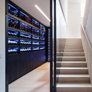 Vinoteca de Madera Maciza Bajo Escalera, Mueble para Vinos que Ahorra Espacio, Ecológico, con Temperatura Constante, para Sala de Estar u Hotel - Product Image 3