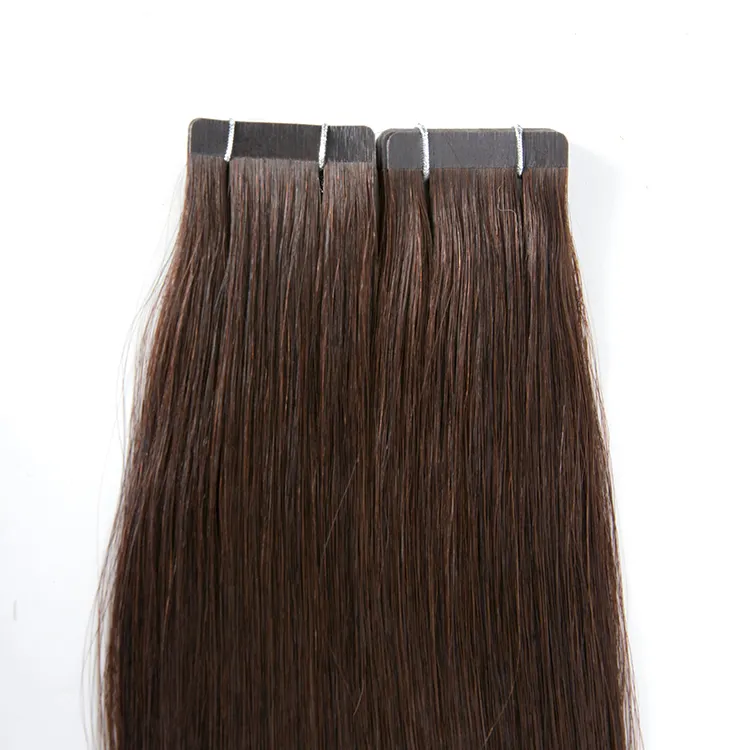 Remy Indian hair wholesale raw cuticle aligned bone straight Tape in hair extensions 100 human hair