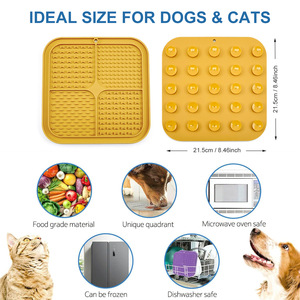 Tapis de léchage multifonctionnel personnalisé pour chien, apaisant et à alimentation lente, en silicone, pour massage et bain, à fixer au <span class=keywords><strong>mur</strong></span> - Product Image 3