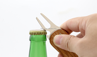 Outil de réparation de divots de golf en bois avec logo personnalisé, marqueur de balle de golf, porte-club, ouvre-bouteille, accessoires de golf