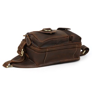 Personnalisé Rétro Vintage Hommes Grande Capacité <span class=keywords><strong>En</strong></span> <span class=keywords><strong>Cuir</strong></span> De Vache Véritable Sac <span class=keywords><strong>Banane</strong></span> Sac de Taille Pour <span class=keywords><strong>Homme</strong></span> - Product Image 4