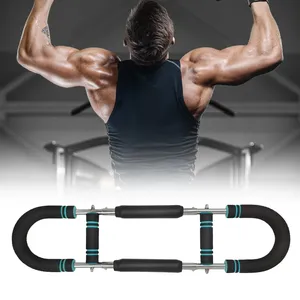 Entrenador de fuerza de brazos en forma de U ajustable, equipo de fitness multifuncional para interiores con barra de resistencia para muñecas con resorte de seguridad - Product Image 5