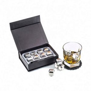 OEM Cheap Price Custom Stainless Steel Whiskey Stones Metal Reusable Ice <b>Cubes</b> for Bar - Product Image 1