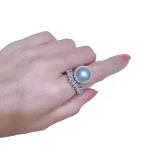 ขาตั้งแหวนเงินแท้ S925 รุ่น 10106DIY สำหรับใส่เครื่องประดับแฟชั่นสำหรับผู้หญิง รองรับลูกปัดขนาด 8-10 มม. อุปกรณ์ทำเครื่องประดับมุก DIY - Product Image 5