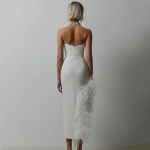 <span class=keywords><strong>Robe</strong></span> de soirée de luxe pour femmes Élégance Robes de <span class=keywords><strong>cocktail</strong></span> à plumes de luxe <span class=keywords><strong>Robe</strong></span> de soirée - Product Image 4