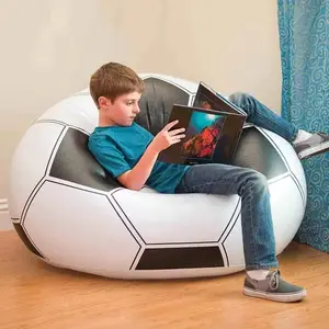 New Design Kids Furniture Inflatable Sofa Chair PVC Custom Football Basketball Style Inflatable Kids Chair Camping Chair