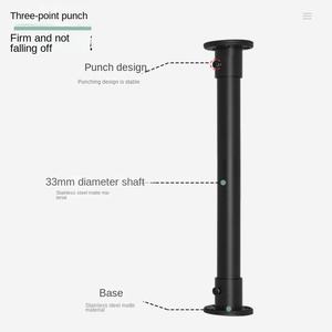 En vente tige métallique télescopique perforée pour le séchage des vêtements <span class=keywords><strong>rideau</strong></span> de douche armoire de toilette Solution de séchage des vêtements polyvalente - Product Image 3