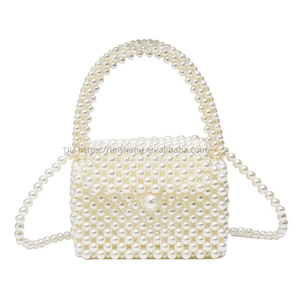 New Luxury Brand Designer PU Women's Messenger Bags Pearl Zip Beaded Trending Street Trend <b>Small</b> Size <b>Handbag</b> Tanjing - Product Image 1