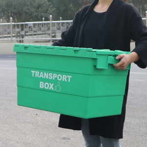 Linh hoạt và mạnh mẽ nestable nhựa lưu trữ container với bản lề nắp cho phòng thu chuyên nghiệp lưu trữ và vận chuyển - Product Image 1