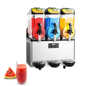 Commercial Triple Tank Stainless Steel Frozen Beverage Machine 17Lx3 Capacity 180 Cups 220V for Margarita <b>Wine</b> - Product Image 1