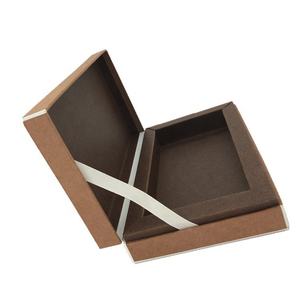 Cajas de Regalo de chocolate hechas a mano, cajas biodegradables de regalo de chocolate marrón con <span class=keywords><strong>papel</strong></span> de parafina de grado alimenticio - Product Image 3