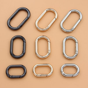 Oval Spring <b>Rings</b> Zinc Alloy Plated Strong Hardware For Bags Clothing Accessories - Product Image 1