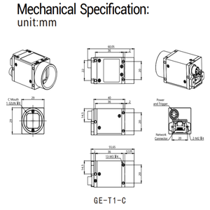 Mindvision MV-GE508M 5MP 2744x1836 cán màn trập máy ảnh công nghiệp giám sát máy tầm nhìn hệ thống - Product Image 6