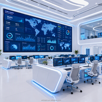 Pantalla LED COB para Interiores de Paso Fino P0.7 P0.9 P1.2 P1.5 P1.8, Video Wall 16:9, Panel de Empalme sin Costuras 4K 8K, Mantenimiento Frontal