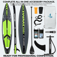 Planche à pagaie gonflable certifiée CE 12'6'' - SUP de tourisme double couche premium avec technologie Drop Stitch pour l'exploration marine HY Sports SYFG380