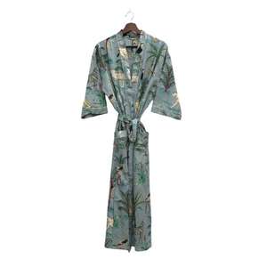 Kimono Elegante de Algodón para Mujer, Tallas Grandes, Estampado Floral Hecho a Mano, Ropa de Estar por Casa, Disponible a Precio de Mayoreo - Product Image 1