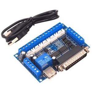 Placa de interfaz de máquina de grabado <span class=keywords><strong>MACH3</strong></span>, controlador de motor paso a paso de 5 ejes, CNC con aislamiento de acoplador óptico con cable USB - Product Image 1