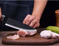 6PCS Ensemble de couteaux de cuisine antiadhésifs noirs Lames en acier inoxydable avec boîte-cadeau de couleur