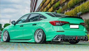 Pour Honda Civic 11e génération 2022-2023, kit carrosserie, aileron de coffre arrière, noir brillant, style YOFER, aileron arrière de voiture, accessoires de voiture - Product Image 4