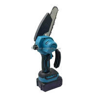 Mini tronçonneuse sans fil à moteur à balais 21V, 6 pouces, 2 batteries, haute puissance, scie électrique portative, élagage des arbres, coupe du bois