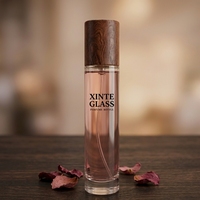 Mini flacons de parfum en verre 30 ml, cylindres transparents avec bouchon en bois, conteneurs de voyage pour parfum, emballage personnalisé, flacon cosmétique
