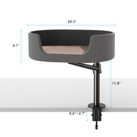 Lit pour chat réglable en hauteur, directement de l'usine, pour bureau, 360° °   Lit pour chat de bureau rotatif parfait Lit confortable pour chaton