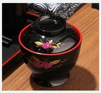 Bol à soupe miso japonais en mélamine de qualité restaurant avec cuillère, idéal pour les hôtels et restaurants - Vente en gros