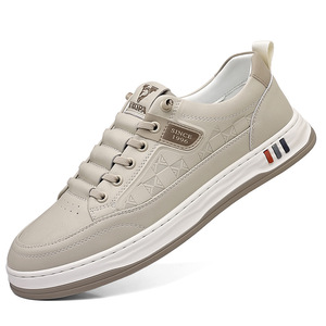 <b>White</b> Sneakers Men Casual Breathable Rubber Sole Low <b>Heel</b> Leisure Shoes Stitching Design Wenzhou Made - Product Image 4