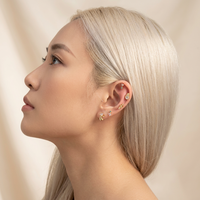 Boucles d'oreilles pendantes Maina en zircon rose en forme de cœur pour couple, avec balle, pour piercing externe du tragus et de la hélix