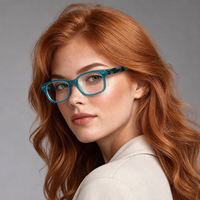 Montures de lunettes carrées unisexes épaisses en acétate écologique faites à la main, montures optiques pour toutes les formes de visage, modèle de la marque JS