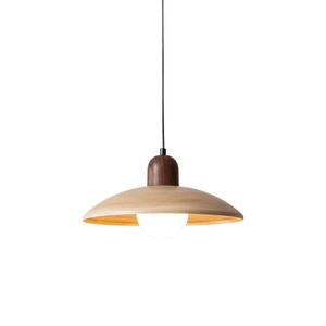 Japanese Style Wooden Pendant <b>Light</b> E27 LED <b>Single</b> Head Round For Home Bedroom Bar Counter - Product Image 4