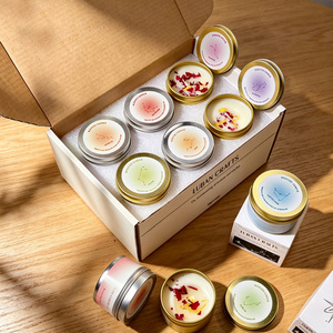 Coffret cadeau de bougies parfumées L06 12 constellations, <span class=keywords><strong>bougie</strong></span> en cire de soja dans une boîte de voyage, <span class=keywords><strong>bougie</strong></span> aromathérapeutique du zodiaque pour un cadeau d'anniversaire ou de fête - Product Image 1