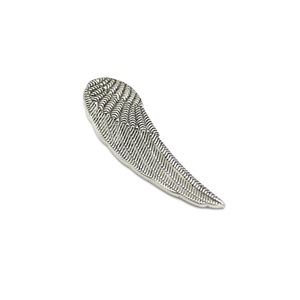Colgante de Pluma con Alas de Acero Inoxidable, Accesorios de Joyería DIY, Estilo Retro, Dijes para Collar de Hombre, Color Plateado - Product Image 4