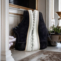 Marque De Veau Premières en cuir Suédé Hommes Casual Sneakers Chaussures de Marche 38-44 Confortable Angleterre Mode homme Chaussures usine