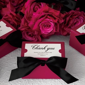 Elegante Wiederverwendbare Dankeschön-Hochzeitsgeschenkbox mit Seidenband-Schleife Luxuriöse Verpackung für Schokolade, Kekse und Süßigkeiten für Festliche Anlässe - Product Image 3