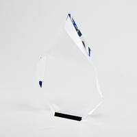 Trophées en acrylique en gros, plaques personnalisées avec logo, transparentes comme du cristal, pour événements professionnels