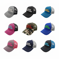Gorra Trucker Deportiva Personalizada de 6 Paneles, Color Liso, MOQ Bajo, Transpirable, de Malla, Unisex, para Verano, Moda y Fiestas