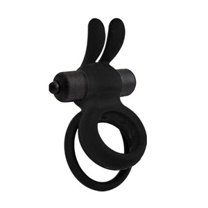 Silicone Rabbit Cock Ring 10 Frequency <b>Vibration</b> Delay Enhancement For Couples Adult Use - Product Image 3