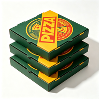 Boîtes à pizza en carton ondulé kraft de qualité alimentaire, gaufrées mat, résistantes à la graisse, personnalisables avec logo, plusieurs tailles, écologiques, vente en gros SP5288