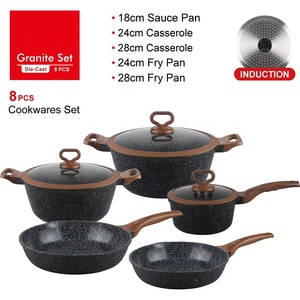 Conjunto de Utensílios de Cozinha Antiaderentes de Alta Qualidade com Base Multicamadas de Granito, 8 Peças, Conjunto de Utensílios de Alumínio Antiaderente - Product Image 4