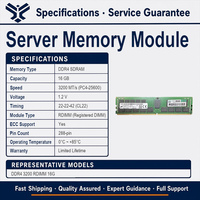 Module de mémoire serveur 16 Go DDR4-3200 RDIMM PC4-25600 ECC 288 broches 1,2 V CL22, enregistré, en gros pour centre de données