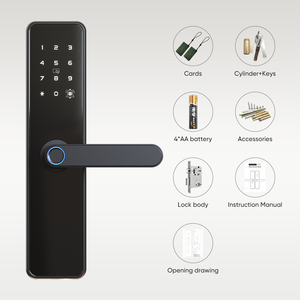 Locstar an ninh miễn phí vận chuyển airbnb nhà cerradura kỹ thuật số màu vàng thông minh khóa cửa làm việc với Alexa cho các tòa nhà chung cư - Product Image 4